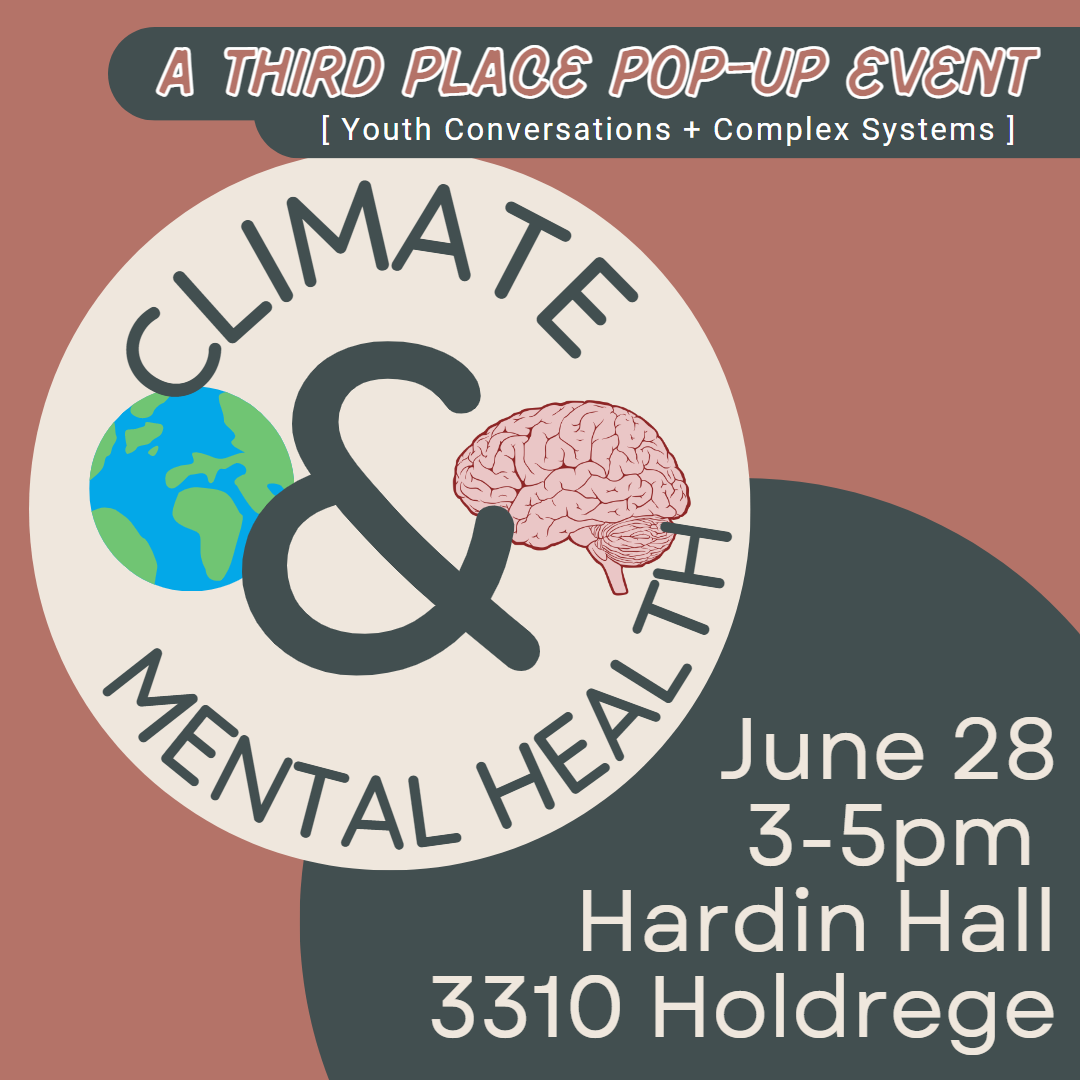 Climate and mental health event flyer