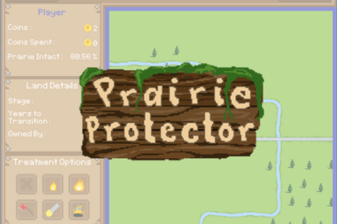 Title screen for Prairie Protector video game